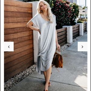 VICI WEEKENDER POCKETED MAXI DRESS - GREY (LARGE)